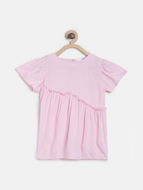 girls solid puff sleeve top - 22108550 - Very Small Image - 1