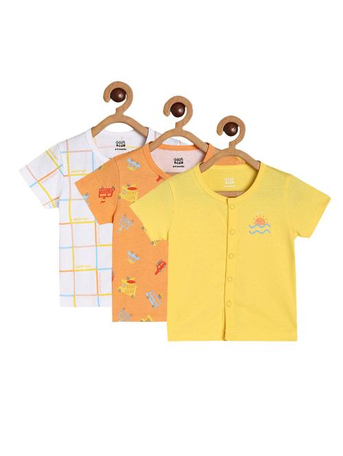 kids pack of 2 printed long sleeve front-open t-shirt - 22108649 - Very Small Image - 1