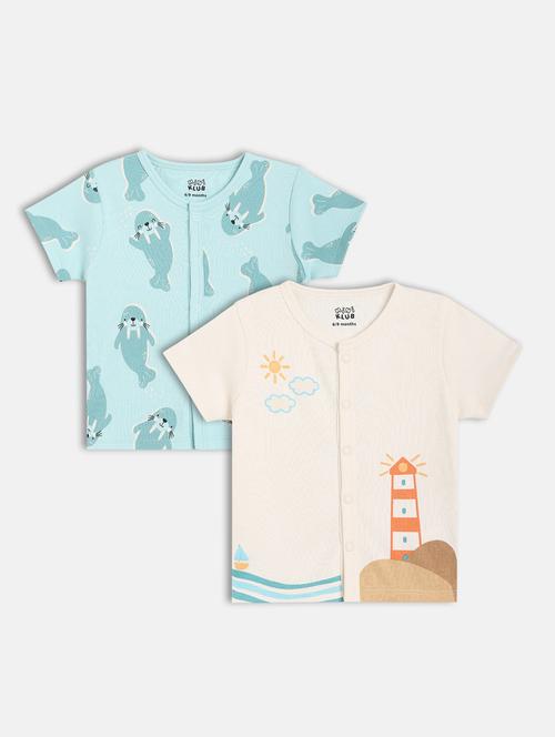 boys pack of 2 printed t-shirt - 22108692 - Very Small Image - 1