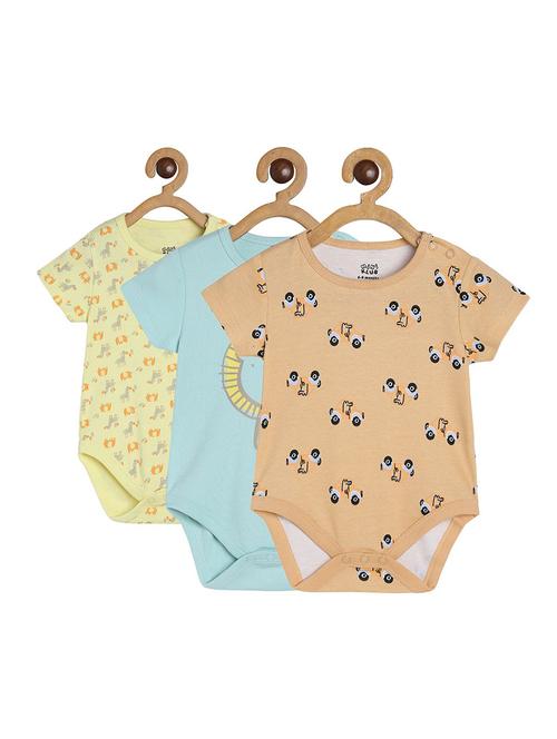 kids pack of 3 printed long sleeve onesies - 22108727 - Very Small Image - 1