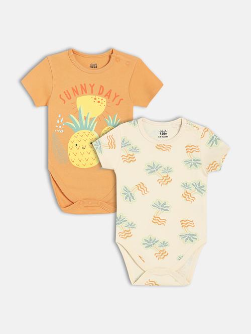 kids pack of 2 printed onesies - 22108754 - Very Small Image - 1