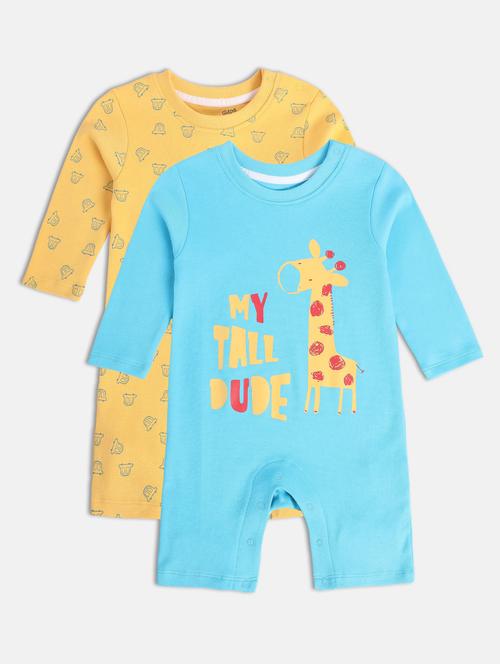 kids pack of 2 printed romper - 22108774 - Very Small Image - 1
