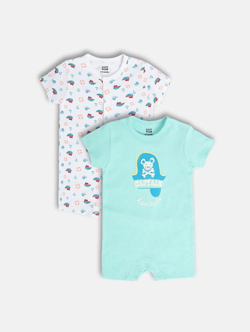 kids pack of 2 printed romper - 22108788 - Very Small Image - 1