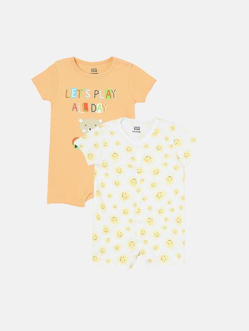 kids pack of 2 printed romper - 22108790 - Very Small Image - 1
