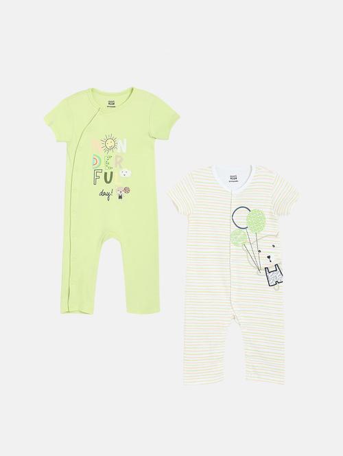 infants cotton graphic rompers set of 2 - 22108791 - Very Small Image - 1