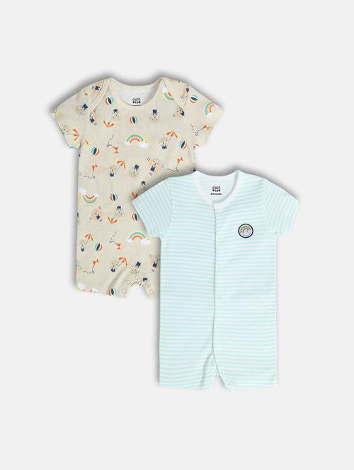 kids pack of 2 printed romper - 22108792 - Very Small Image - 1