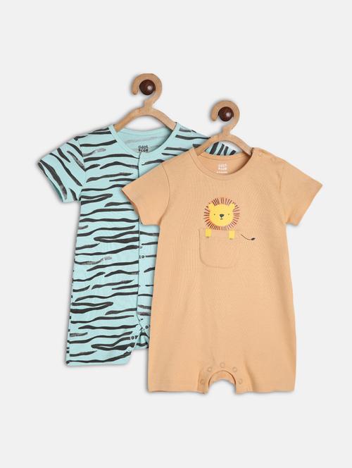 kids pack of 2 printed romper - 22108804 - Very Small Image - 1