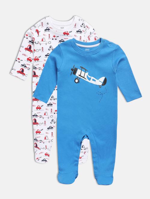 kids pack of 2 printed long sleeve onesies - 22108813 - Very Small Image - 1