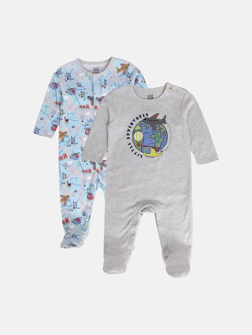 kids pack of 2 printed onesies - 22108820 - Very Small Image - 1