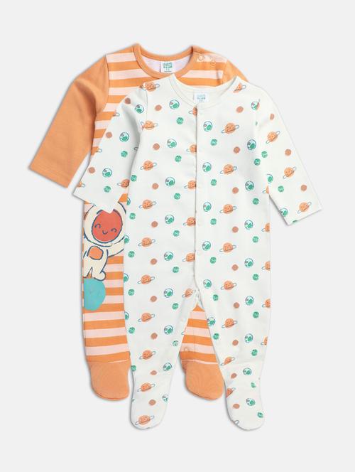 kids pack of 2 printed onesies - 22108828 - Very Small Image - 1