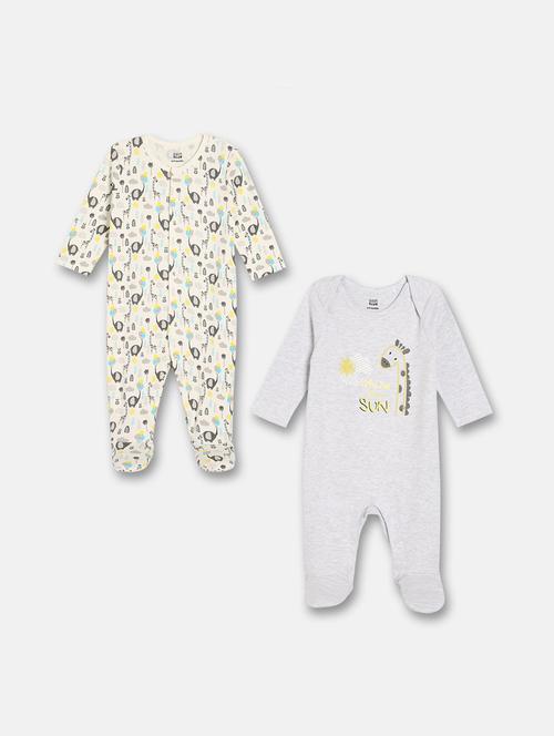 kids pack of 2 printed onesies - 22108833 - Very Small Image - 1