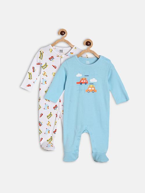 kids pack of 2 printed onesies - 22108838 - Very Small Image - 1