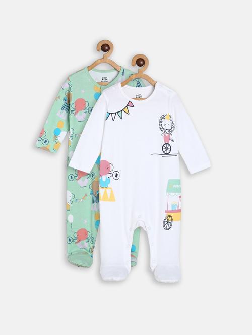 kids pack of 2 printed onesies - 22108839 - Very Small Image - 1