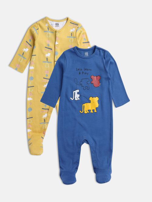 kids pack of 2 printed onesies - 22108842 - Very Small Image - 1