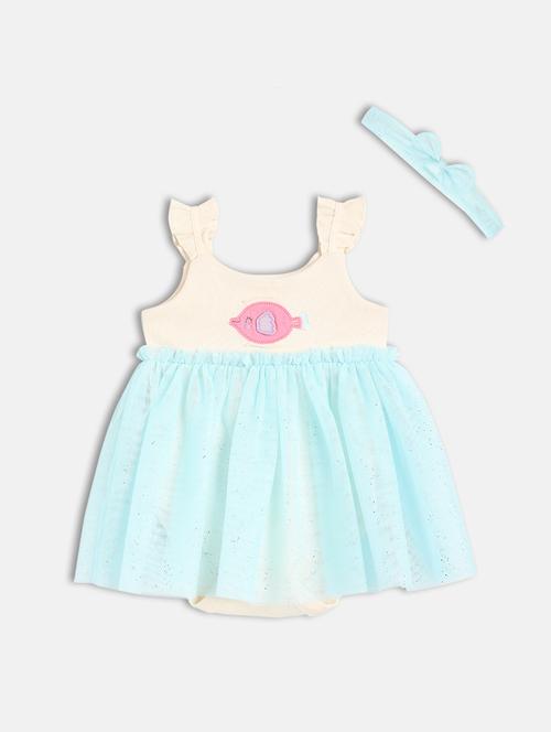 girls color blocked sleeveless with hairband - 22108873 - Very Small Image - 1