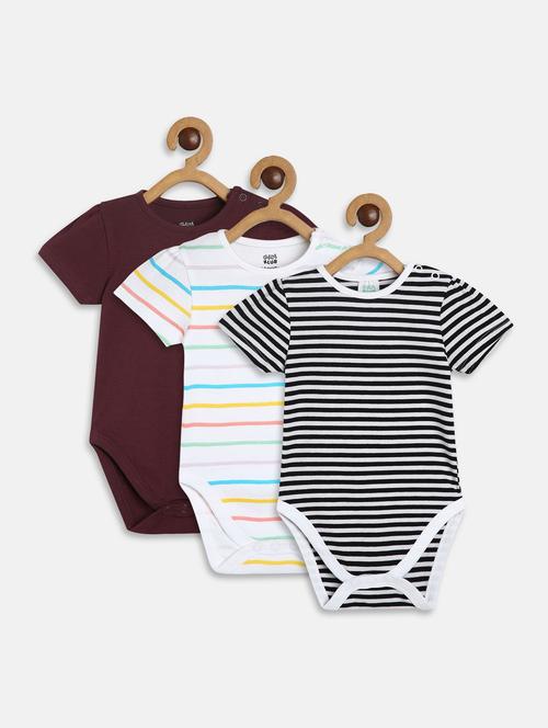 kids pack of 3 printed onesies - 22108888 - Very Small Image - 1