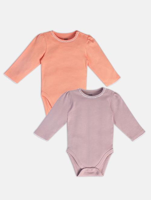 kids pack of 2 solid long sleeve onesies - 22108890 - Very Small Image - 1