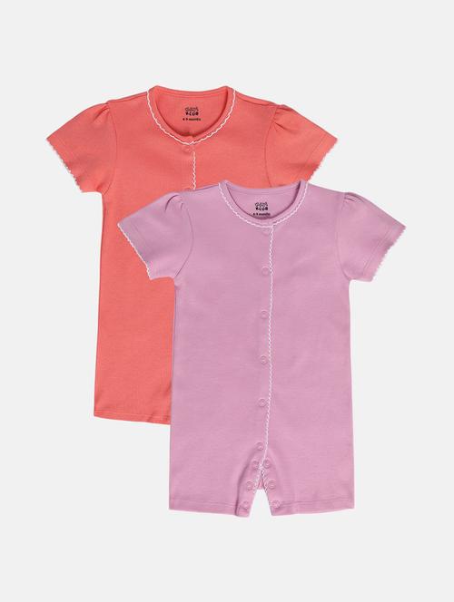kids pack of 2 printed romper - 22108898 - Very Small Image - 1