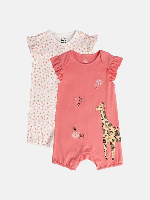 kids pack of 2 printed romper - 22108902 - Very Small Image - 1