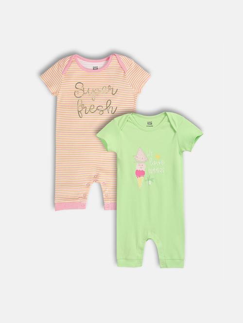 kids pack of 2 printed romper - 22108909 - Very Small Image - 1