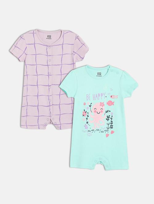 kids pack of 2 printed romper - 22108911 - Very Small Image - 1