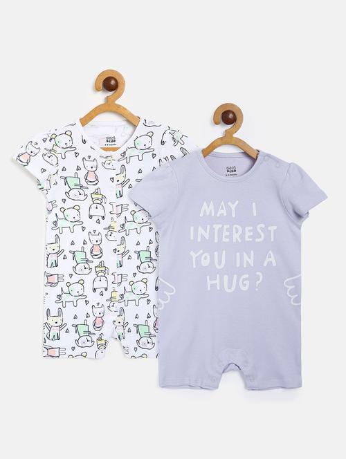 kids pack of 2 printed romper - 22108921 - Very Small Image - 1