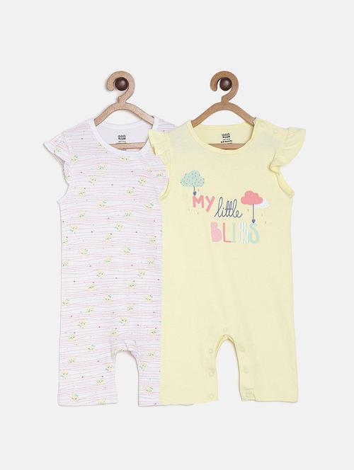 kids pack of 2 printed romper - 22108923 - Very Small Image - 1