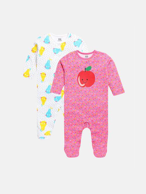 kids pack of 2 printed long sleeve onesies - 22108938 - Very Small Image - 1