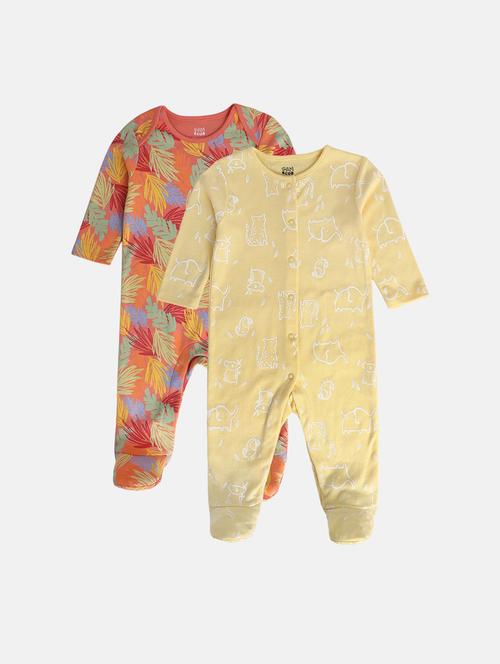 kids pack of 2 printed onesies - 22108941 - Very Small Image - 1