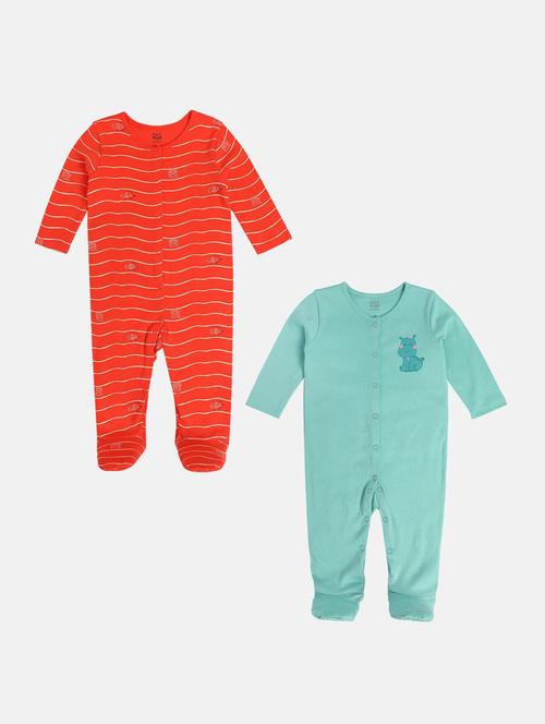 kids pack of 2 printed long sleeve onesies - 22108943 - Very Small Image - 1