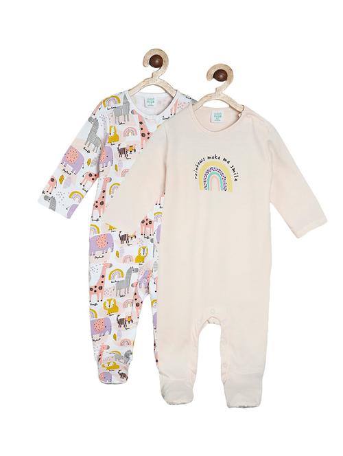 kids pack of 2 printed long sleeve onesies - 22108952 - Very Small Image - 1