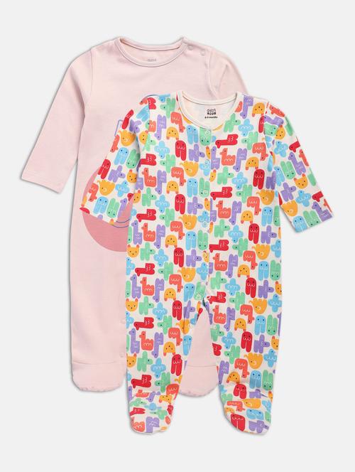 kids pack of 2 printed long sleeve onesies - 22108957 - Very Small Image - 1