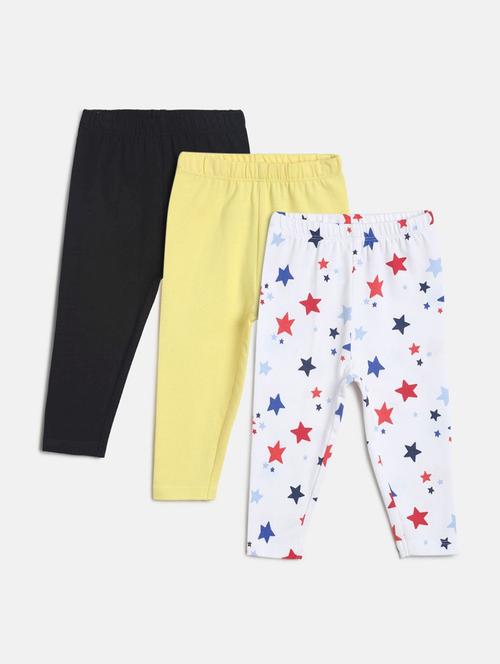 girls pack of 3 printed mid rise legging - 22109180 - Very Small Image - 1