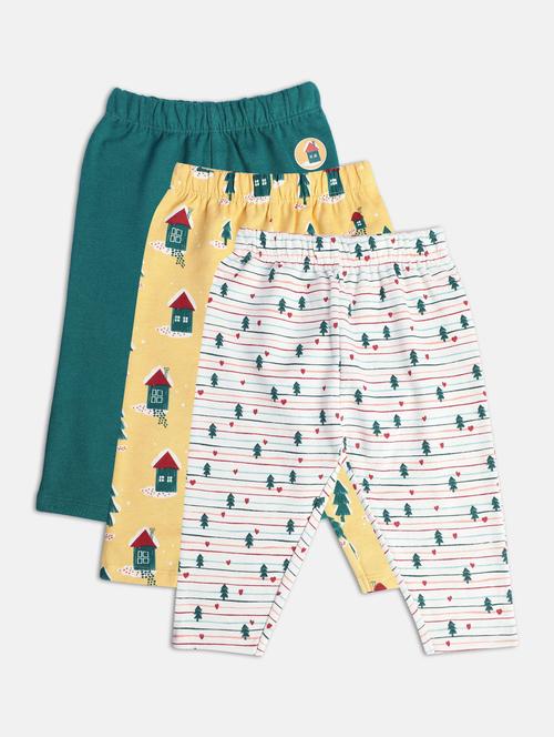 girls pack of 3 printed mid rise legging - 22109185 - Very Small Image - 1