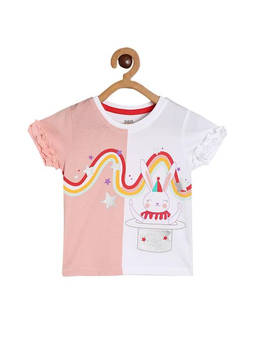 girls color blocked short sleeve tee - 22109206 - Very Small Image - 1