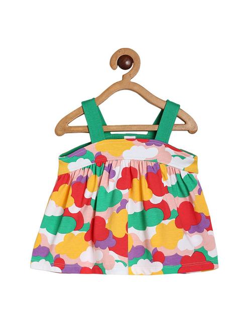 girls printed shoulder strap a-line top - 22109207 - Very Small Image - 1