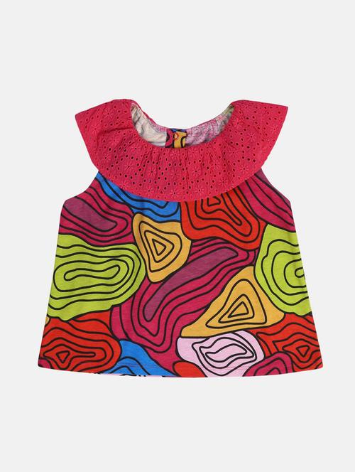 girls printed sleeveless top - 22109226 - Very Small Image - 1
