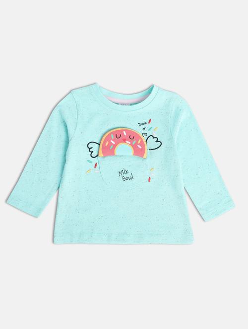 girls printed round neck tee - 22109257 - Very Small Image - 1