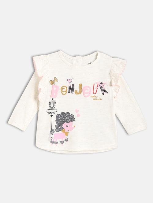 girls printed round neck tee - 22109264 - Very Small Image - 1