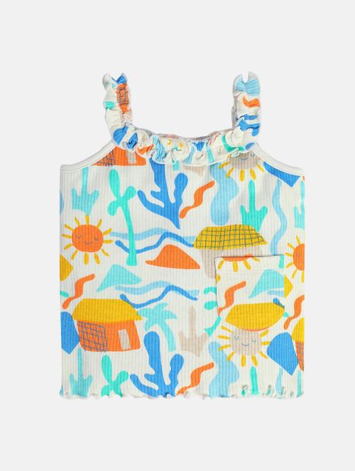 girls printed sleeveless top - 22109271 - Very Small Image - 1