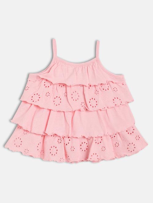 girls solis shoulder strap schiffli top - 22109277 - Very Small Image - 1