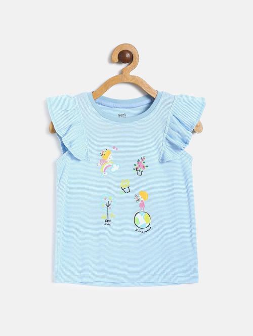 girls printed round neck tee - 22109332 - Very Small Image - 1