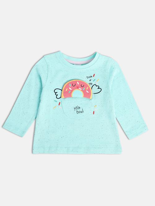 girls printed round neck tee - 22109356 - Very Small Image - 1