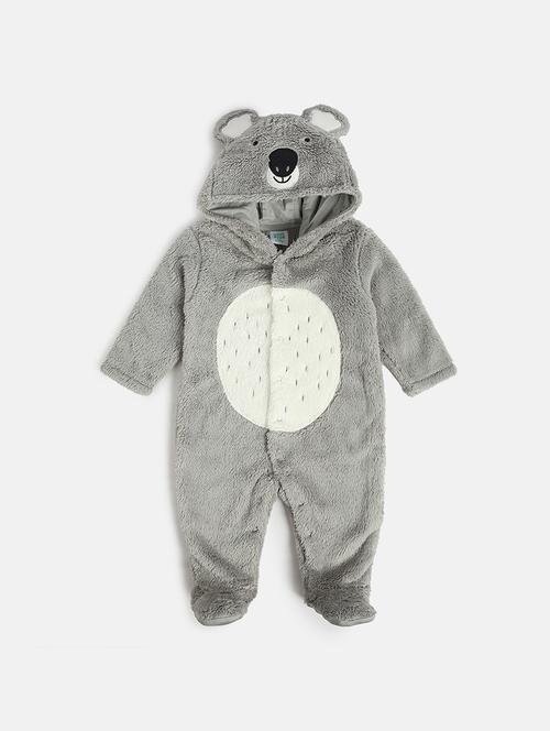 kids solid long sleeve hooded onesies - 22109410 - Very Small Image - 1