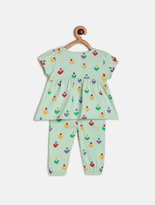 girls printed top & trouser co-ord set - 22109420 - Very Small Image - 1