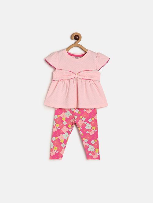 girls self design round neck full length set - 22109422 - Very Small Image - 1