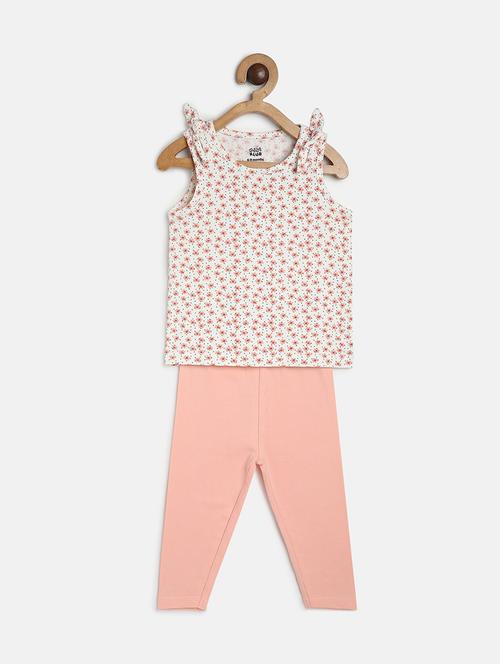 girls floral round neck full length set - 22109423 - Very Small Image - 1