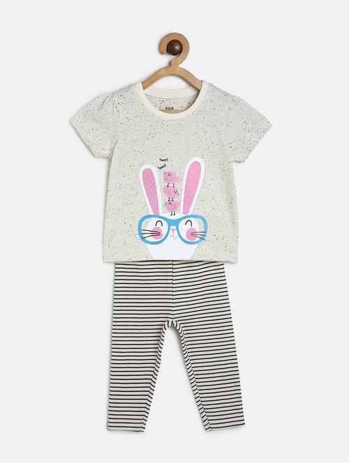 girls printed round neck full length set - 22109426 - Very Small Image - 1