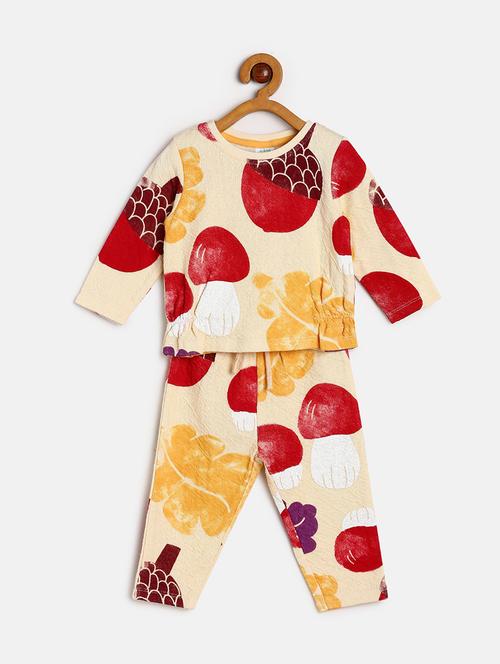 girls printed round neck top & trouser co-ords set - 22109427 - Very Small Image - 1