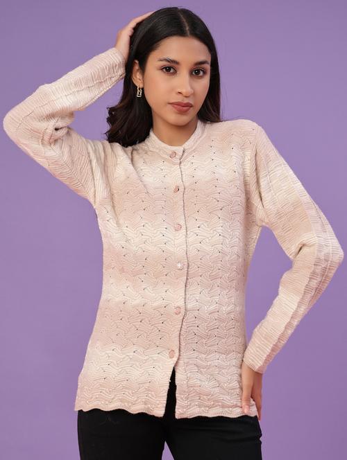 women self design long sleeve cardigan - 22135856 - Very Small Image - 1